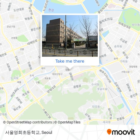 서울영희초등학교 map