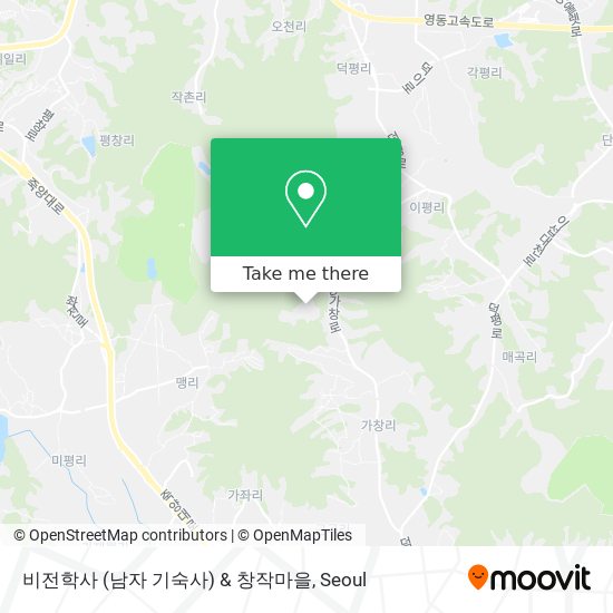 비전학사 (남자 기숙사) & 창작마을 map