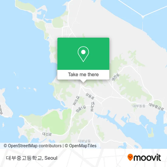 대부중고등학교 map