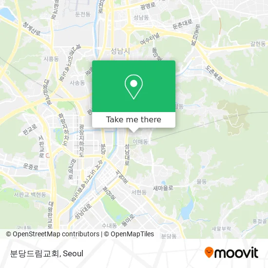 분당드림교회 map