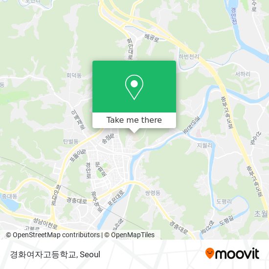 경화여자고등학교 map