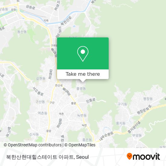 북한산현대힐스테이트 아파트 map
