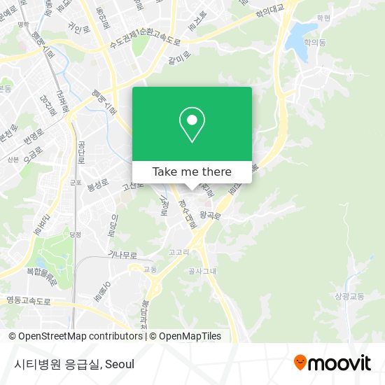 시티병원 응급실 map