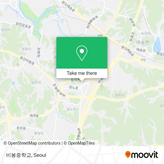 비봉중학교 map