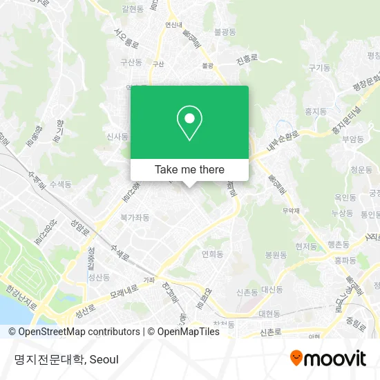 명지전문대학 map
