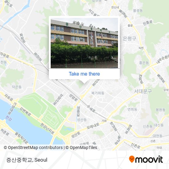 증산중학교 map