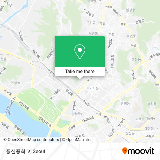 증산중학교 map