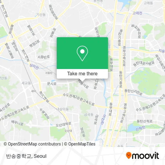 반송중학교 map