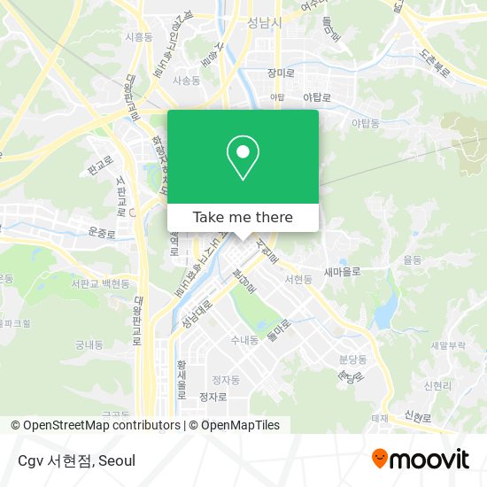 Cgv 서현점 map