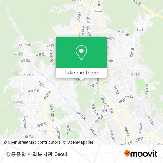 창동종합 사회복지관 map