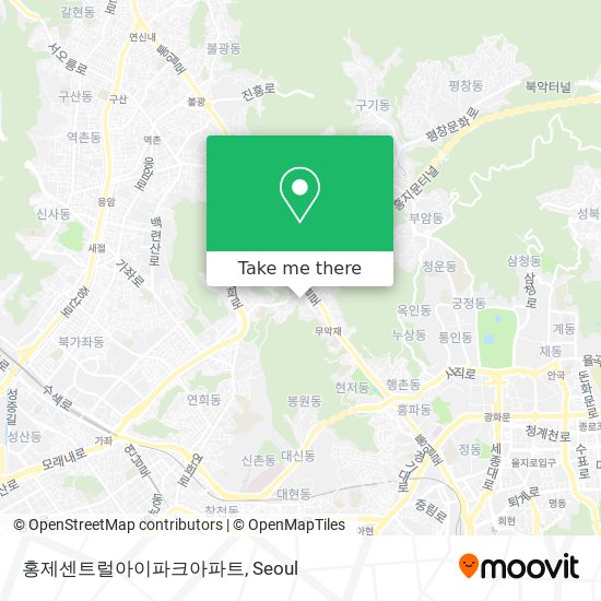 홍제센트럴아이파크아파트 map