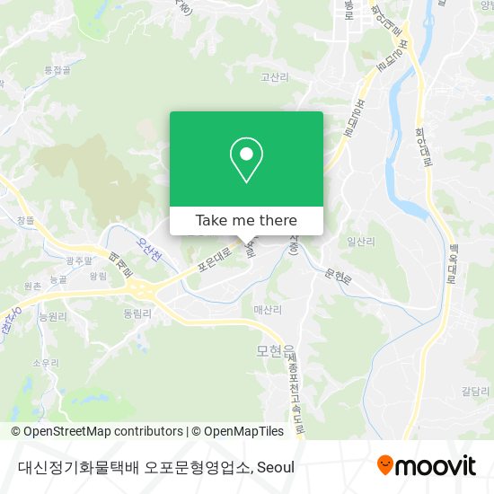 대신정기화물택배 오포문형영업소 map