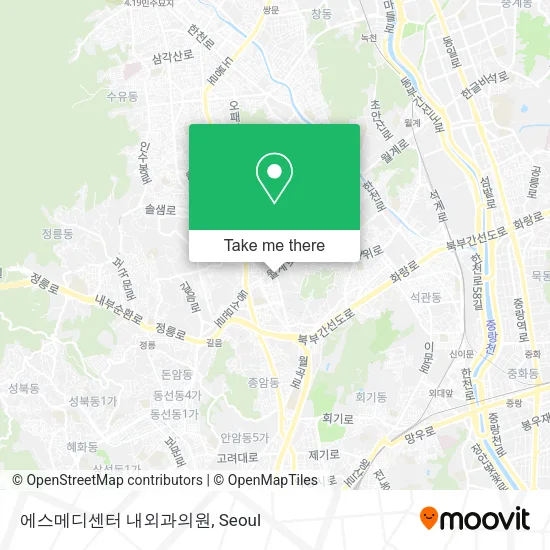 에스메디센터 내외과의원 map