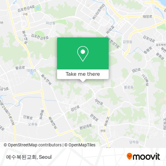 예수복된교회 map