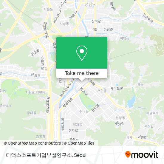 티맥스소프트기업부설연구소 map