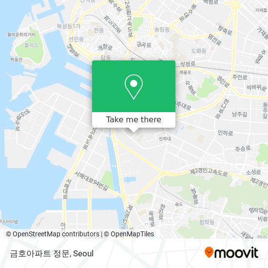 금호아파트 정문 map