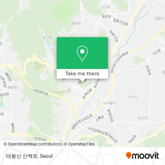 태봉산 산책로 map