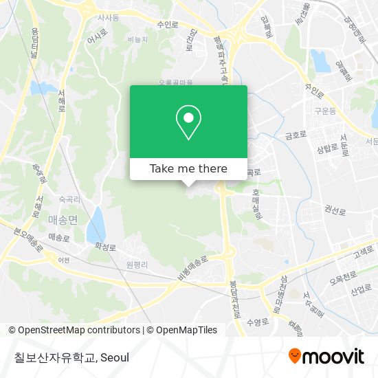칠보산자유학교 map