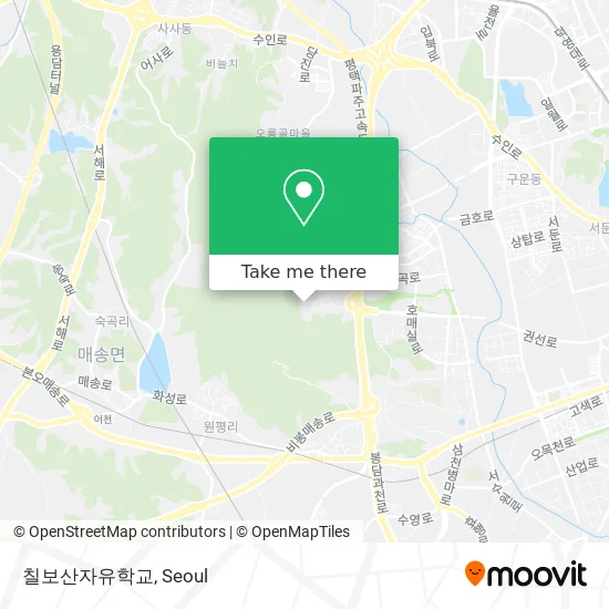칠보산자유학교 map