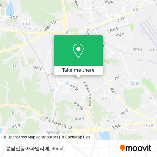 봉담신동아파밀리에 map