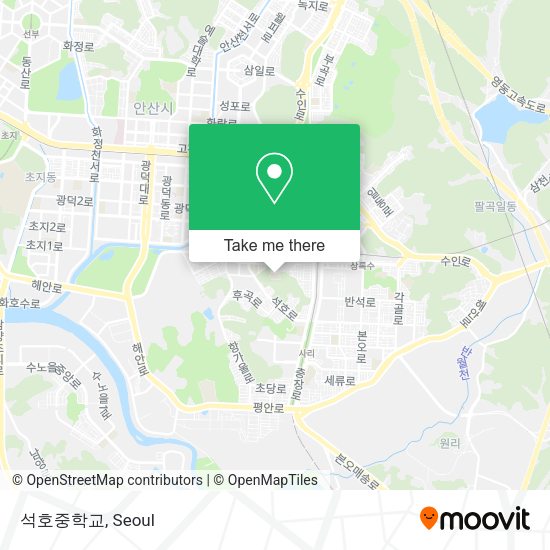 석호중학교 map