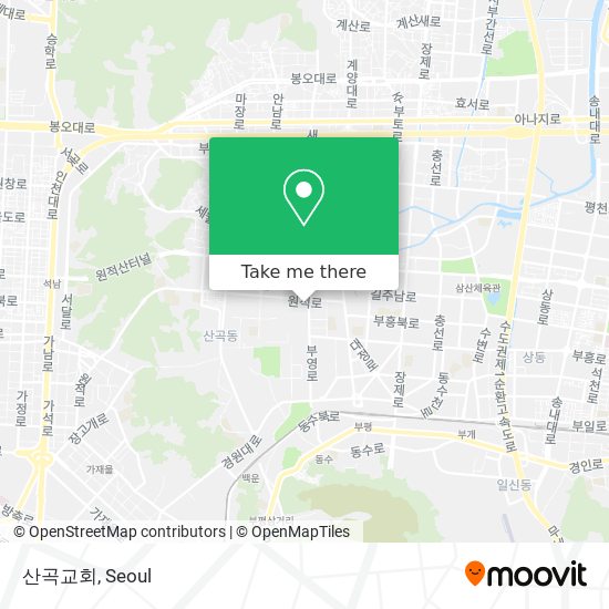 산곡교회 map