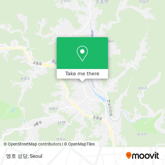 맹호 성당 map