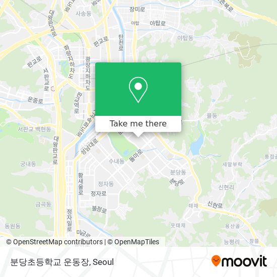 분당초등학교 운동장 map