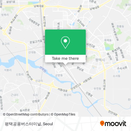 평택공용버스터미널 map