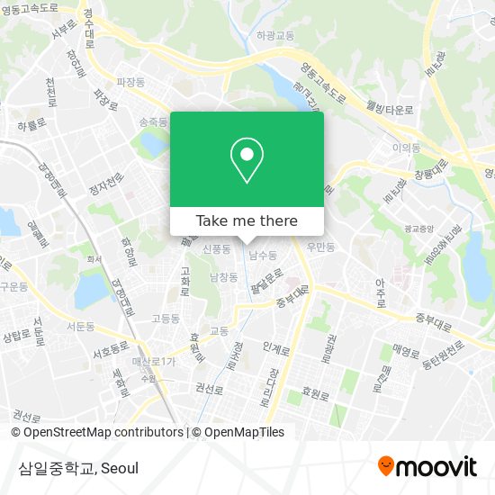 삼일중학교 map
