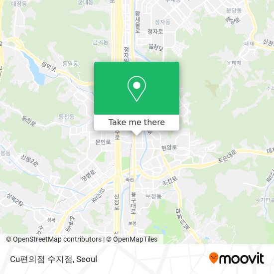 Cu편의점 수지점 map