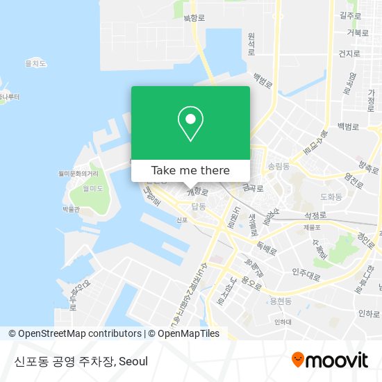 신포동 공영 주차장 map