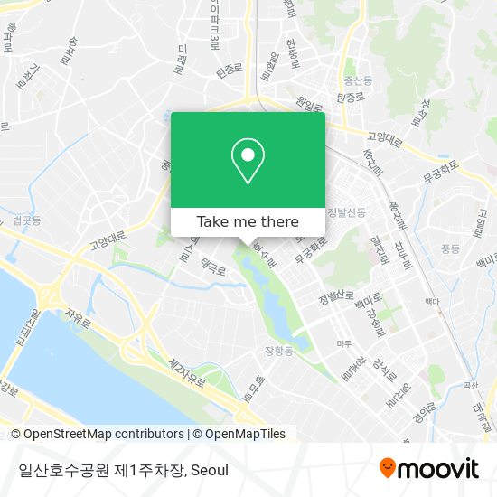 일산호수공원 제1주차장 map