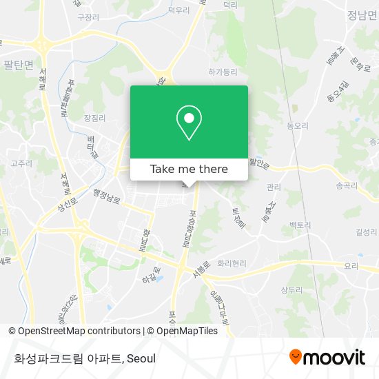 화성파크드림 아파트 map