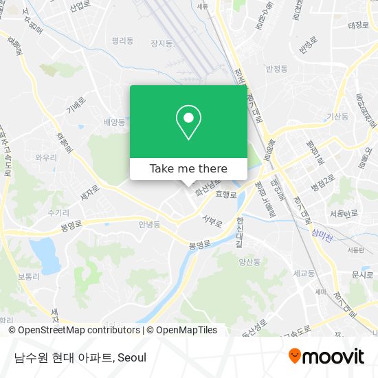 남수원 현대 아파트 map