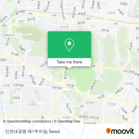인천대공원 제1주차장 map
