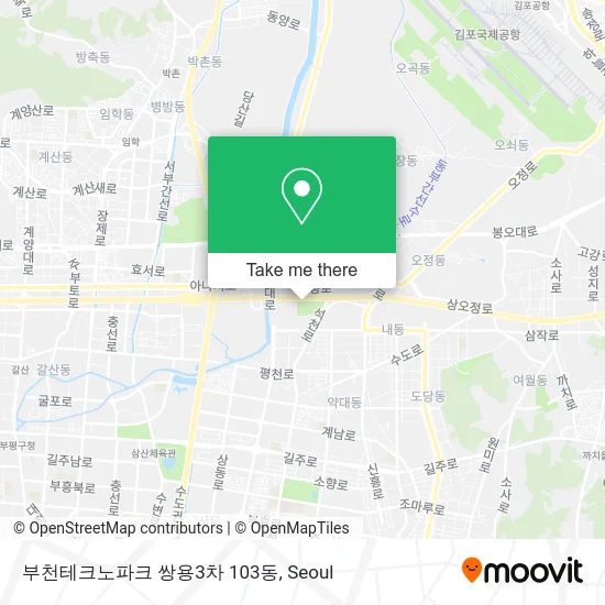부천테크노파크 쌍용3차 103동 map