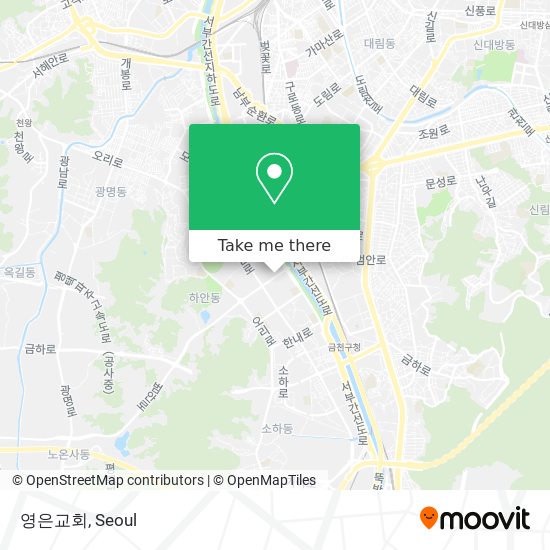 영은교회 map