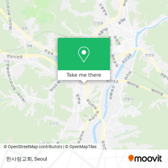 한사랑교회 map