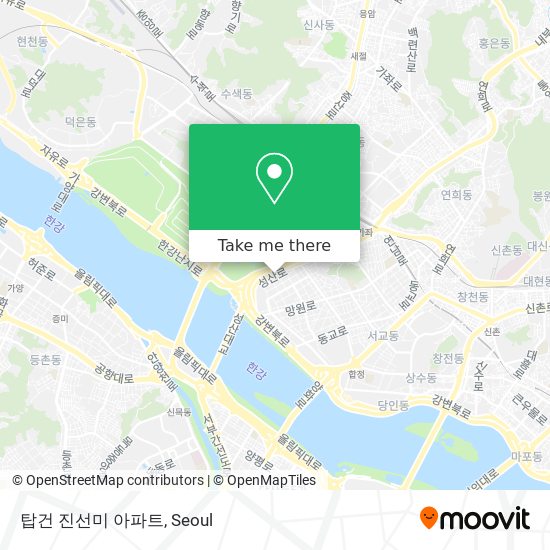 탑건 진선미 아파트 map