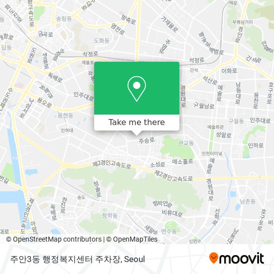 주안3동 행정복지센터 주차장 map