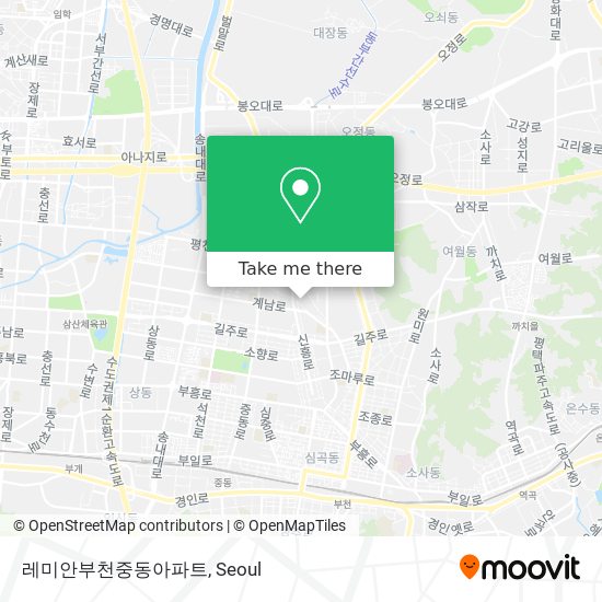 레미안부천중동아파트 map