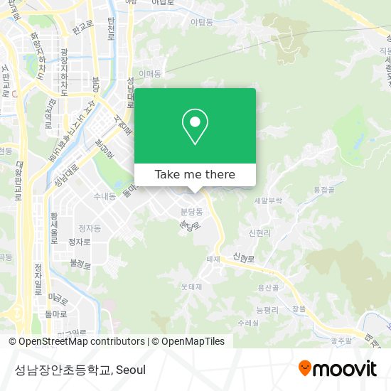 성남장안초등학교 map