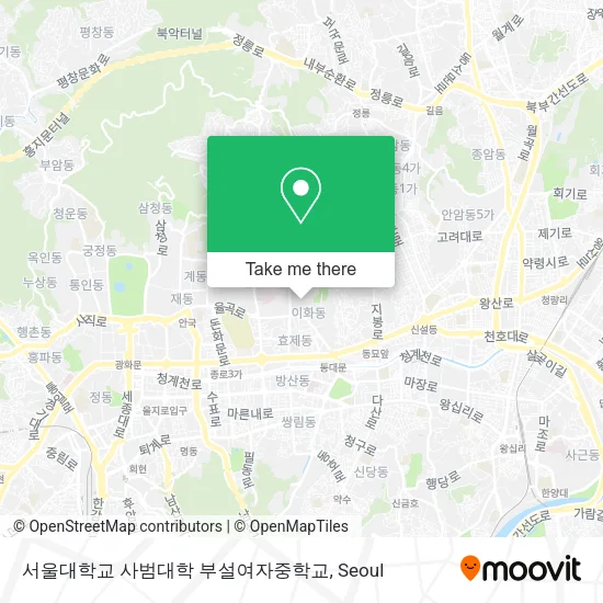 서울대학교 사범대학 부설여자중학교 map