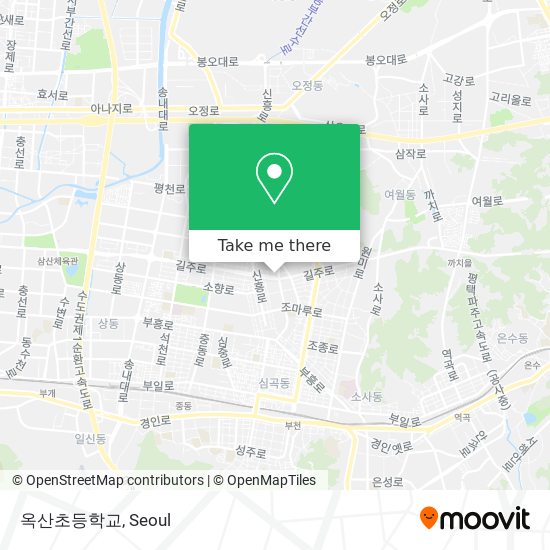 옥산초등학교 map