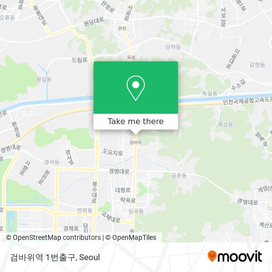 검바위역 1번출구 map