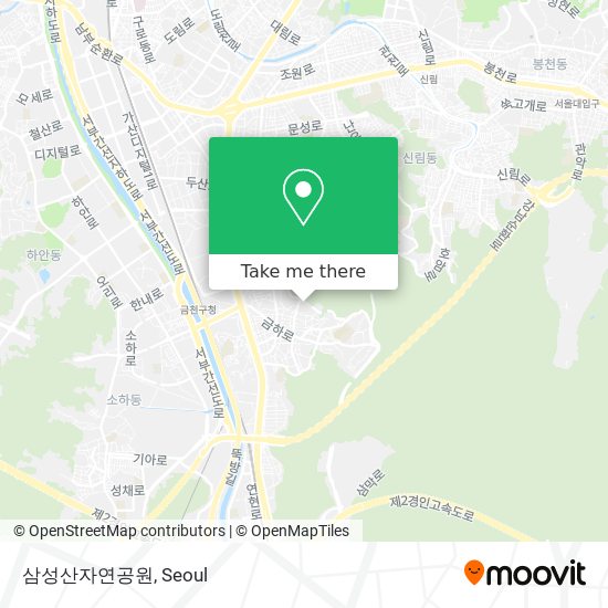 삼성산자연공원 map