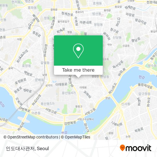 인도대사관저 map