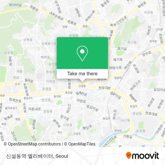 신설동역 엘리베이터 map