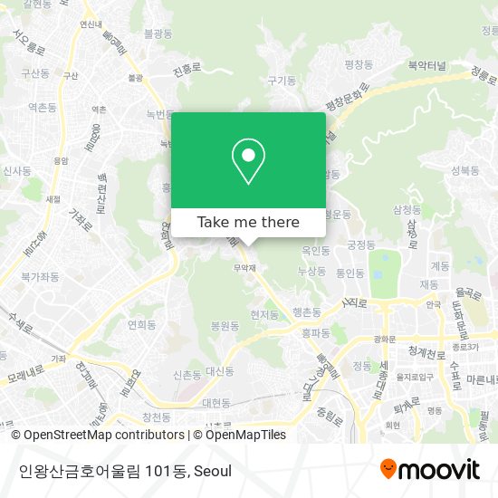 인왕산금호어울림 101동 map